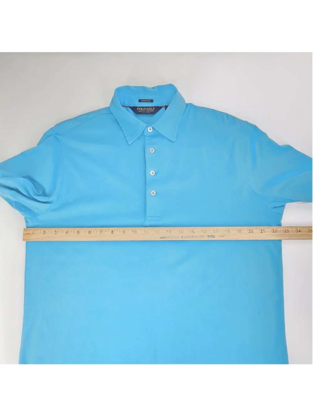 Quiet Luxury Polo Ralph Lauren Golf Polo Men M Blue Pima Cotton Vintage Lisle